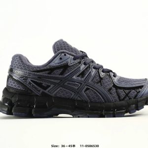 ASICS Black Mesh Running Shoes Cushioned Athletic Sneakers