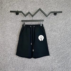 Chrome Hearts Black Drawstring Shorts with Horseshoe Logo