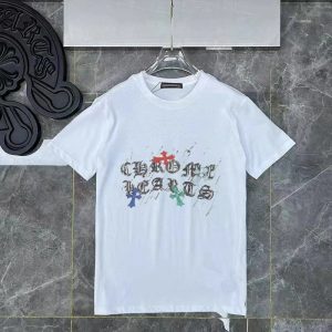 Chrome Hearts Graphic Print White Cotton T-Shirt