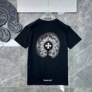 Chrome Hearts Black Graphic Logo Short Sleeve T-Shirt