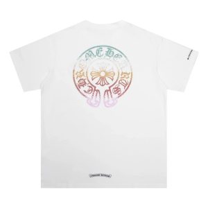 Chrome Hearts White Rainbow Graphic T-Shirt