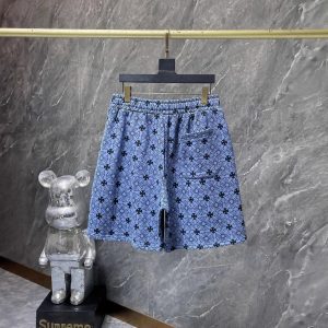 Chrome Hearts Blue Floral Print Casual Drawstring Shorts