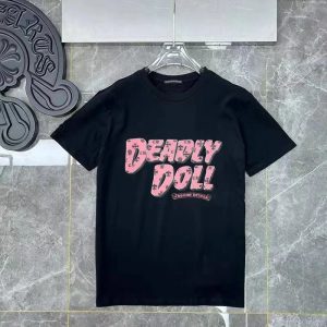 Chrome Hearts Deadly Doll Graphic Black Cotton T-Shirt