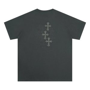 Chrome Hearts Black Cross Graphic Cotton T-Shirt