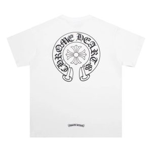 Chrome Hearts White Horseshoe Cross Graphic T-Shirt