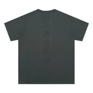 Chrome Hearts Gothic Cross Graphic Black Cotton T-Shirt