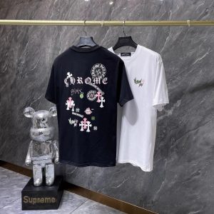 Chrome Hearts Graphic Print Unisex Cotton T-Shirt