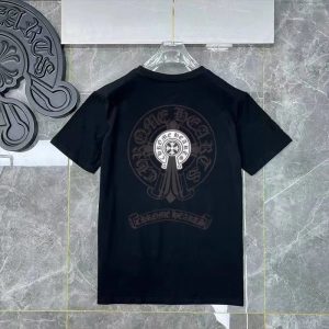 Chrome Hearts Black Graphic Print Short Sleeve T-Shirt