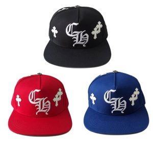 Chrome Hearts Gothic Cross Embroidered Snapback Baseball Cap