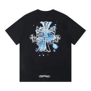 Chrome Hearts Black Gothic Cross Graphic T-Shirt