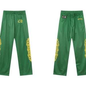 Chrome Hearts Green Mesh Logo Track Pants