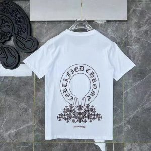 Chrome Hearts White Graphic Print Short Sleeve T-Shirt