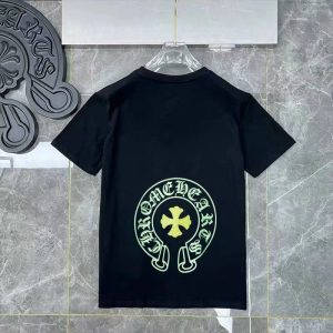 Chrome Hearts Black T-Shirt Horseshoe Cross Graphic
