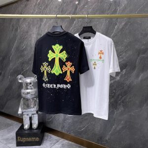 Chrome Hearts Cross Graphic Print Cotton T-Shirt