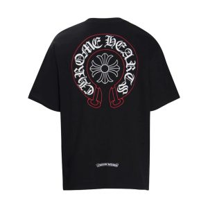 Chrome Hearts Black Graphic Print Short Sleeve T-Shirt