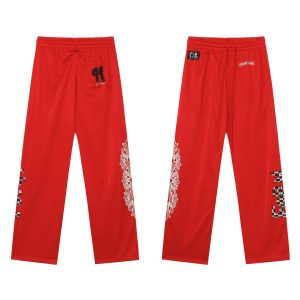 Chrome Hearts Red Graphic Drawstring Sweatpants