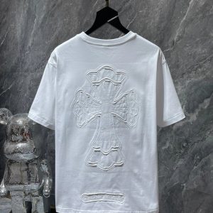 Chrome Hearts White Raised Cross Logo T-Shirt