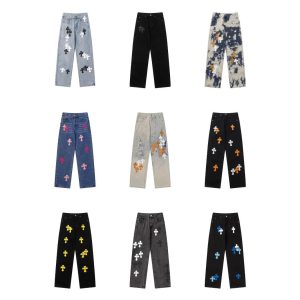 Chrome Hearts Cross Print Casual Cotton Pants