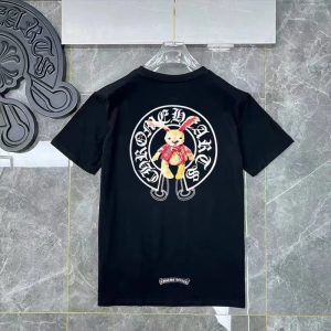 Chrome Hearts Black Teddy Bear Logo Graphic Cotton T-Shirt