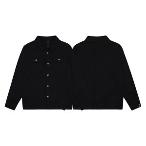 Chrome Hearts Black Snap Button Workwear Jacket