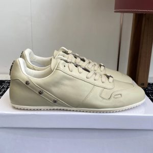Chrome Hearts White Leather Low Top Sneakers