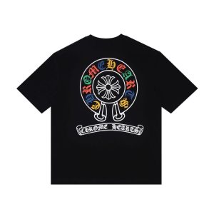 Chrome Hearts Black Graphic Print Cotton T-Shirt