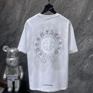 Chrome Hearts White Graphic Short Sleeve Cotton T-Shirt