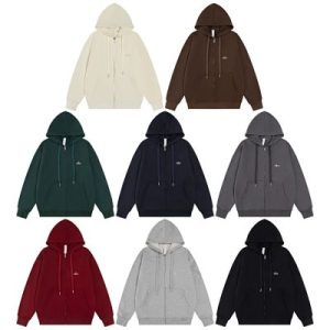 Unisex Zip Up Hoodie Fleece Sweatshirt with Drawstring