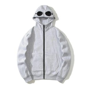 C.P. Company Grey Goggle Zip-Up Hoodie