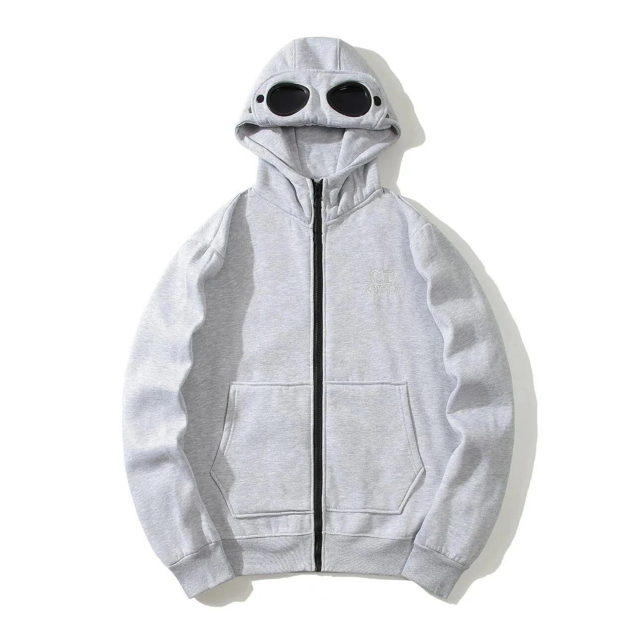 C.P. Company C.P. Company Grey Goggle Zip-Up Hoodie - Buy at OopBuy