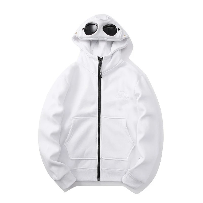 C.P. Company C.P. Company White Goggle Zip-Up Hoodie - Buy at OopBuy