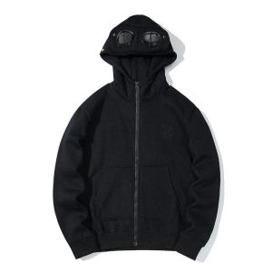 C.P. Company Black Goggle Hooded Zip Jacket