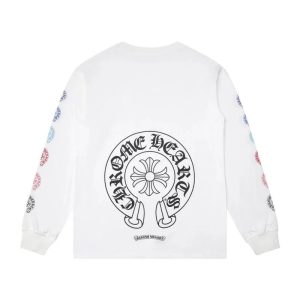 Chrome Hearts White Long Sleeve Graphic T-Shirt