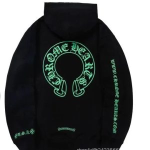Chrome Hearts Black Green Graphic Hoodie