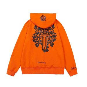 Chrome Hearts Orange Sword Graphic Pullover Hoodie