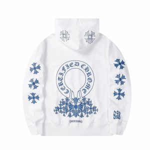 Chrome Hearts White Floral Graphic Hoodie