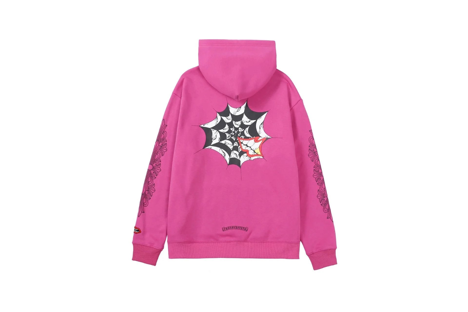 Chrome Hearts Chrome Hearts Pink Spider Web Print Hoodie - Buy at OopBuy