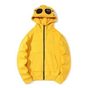 C.P. Company Yellow Goggle Zip Hoodie