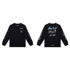 Chrome Hearts Black Graphic Long Sleeve T-Shirt
