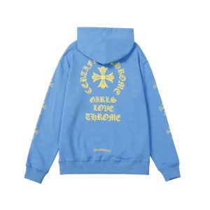 Chrome Hearts Blue Graphic Print Hoodie
