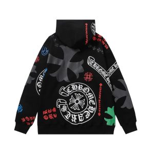 Chrome Hearts Black Graphic Street Hoodie
