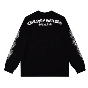 Chrome Hearts Black Long Sleeve T-Shirt