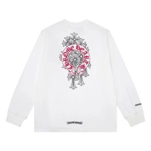 Chrome Hearts White Long Sleeve Graphic T-Shirt