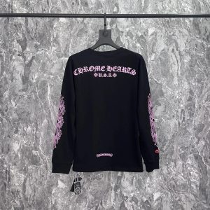 Chrome Hearts Black Long Sleeve Graphic T-Shirt