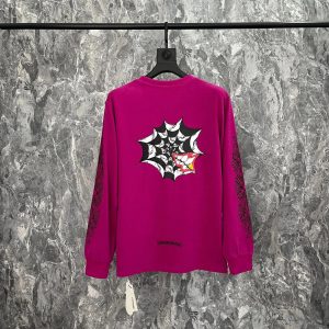 Chrome Hearts Purple Graphic Long Sleeve T-Shirt