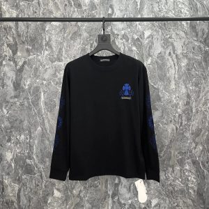 Chrome Hearts Black Long Sleeve Cross T-Shirt