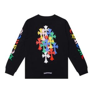 Chrome Hearts Black Long Sleeve Cross T-Shirt