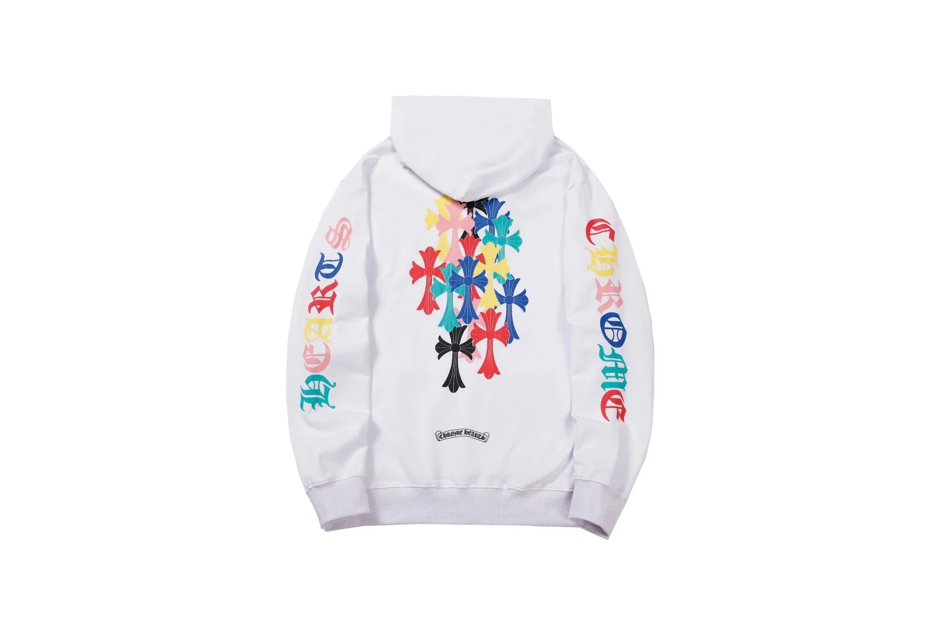 Chrome Hearts Chrome Hearts White Hoodie Multicolor Cross Print - Buy at OopBuy
