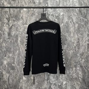 Chrome Hearts Black Long Sleeve Graphic T-Shirt