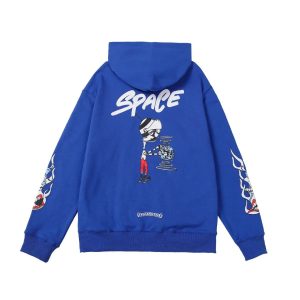 Chrome Hearts Space Graphic Blue Hoodie Pullover